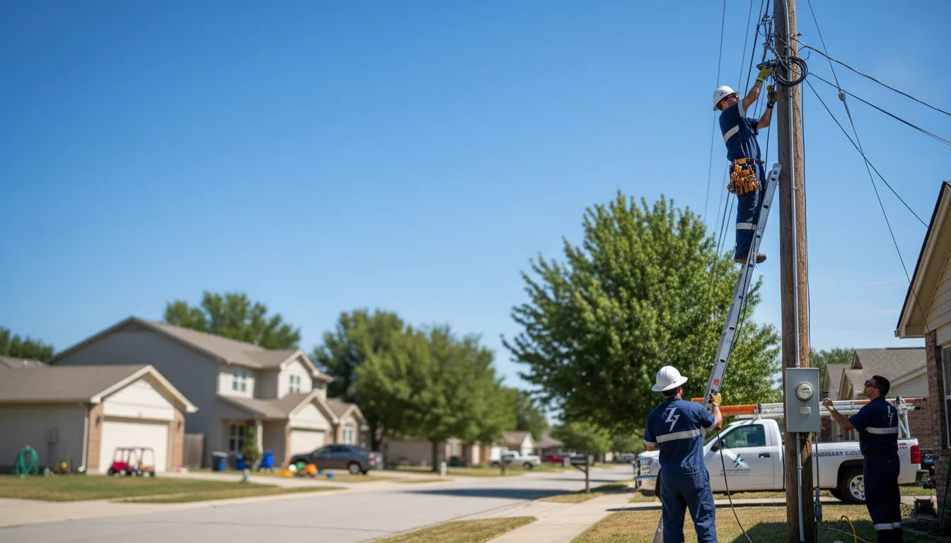 Residential electrician providing installation services in Carrier, OK